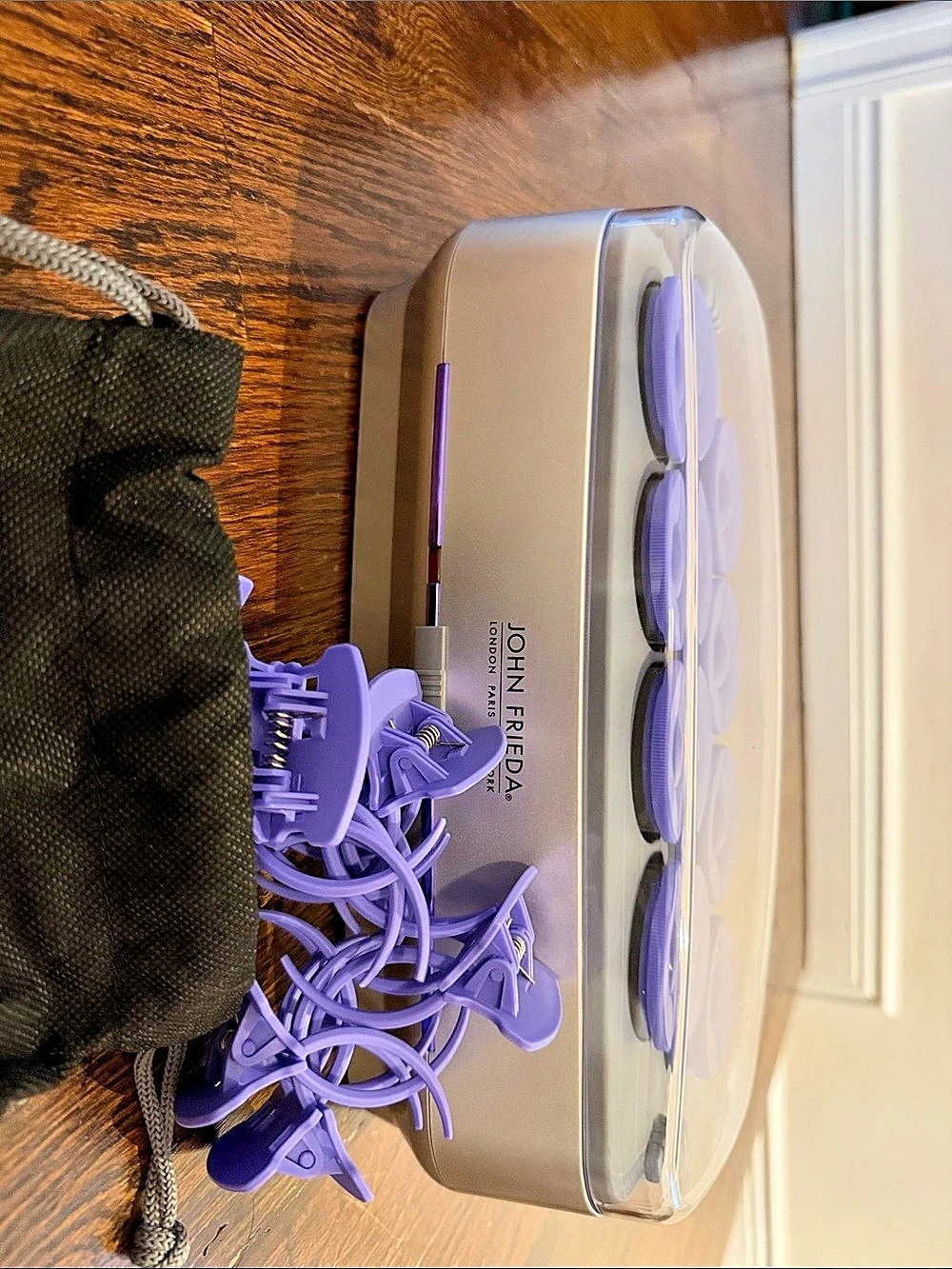 John Frieda Volume Shine Heated Rollers Purple & Silver